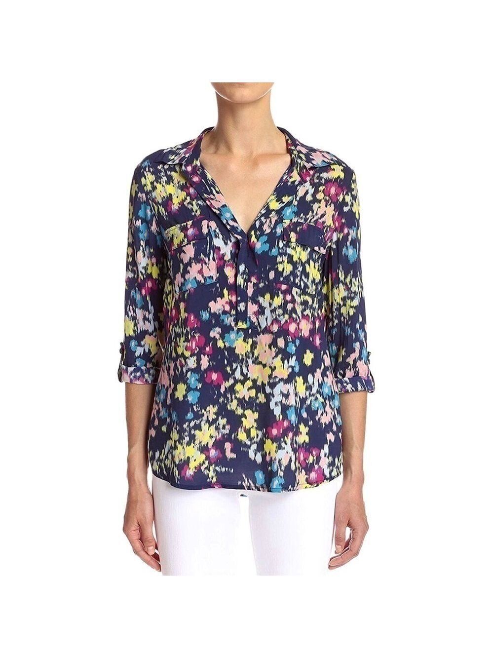 Splendid Floral Ikat Print Top